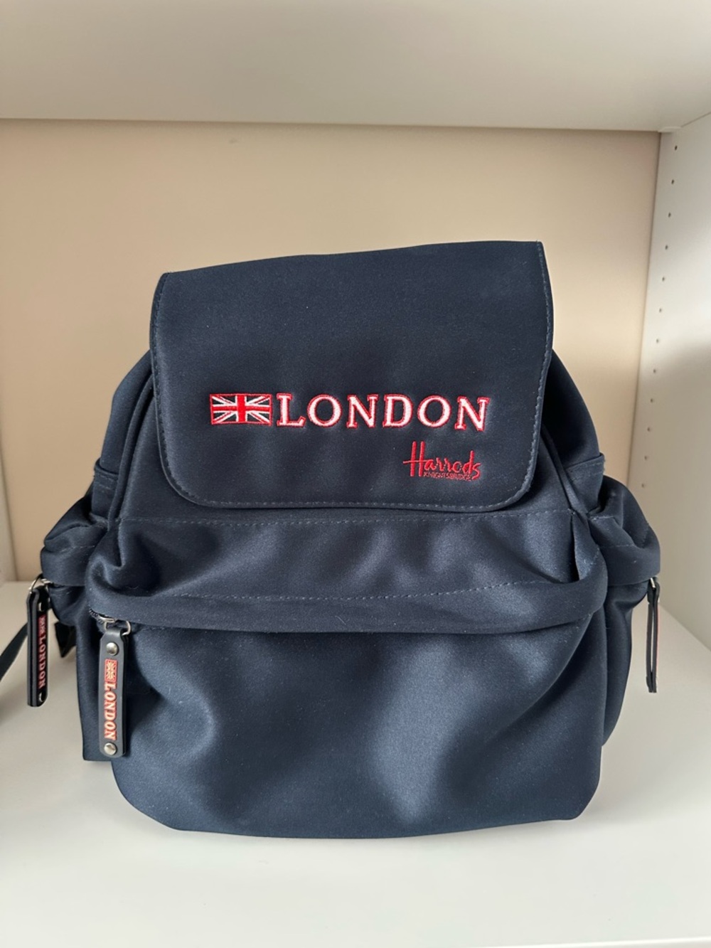 Harrods Navy Backpack